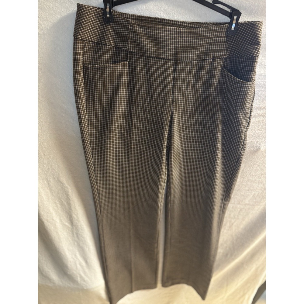 Christopher & Banks Women's Dress Pants Brown And Black‎ Check. Stretchy Size 8